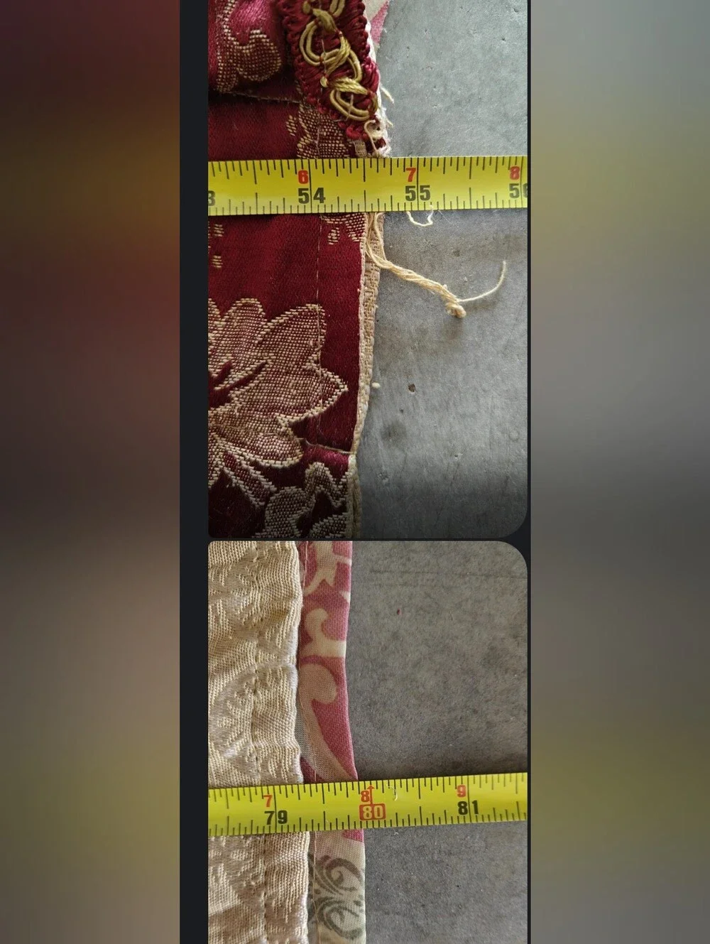 Vintage-Style Double Panel Drapes Curtain Red/Cream Floral Home Accent